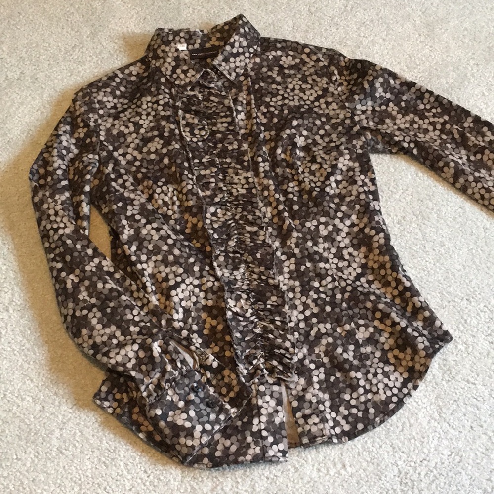 Polka dot Collared button down shirt size XS